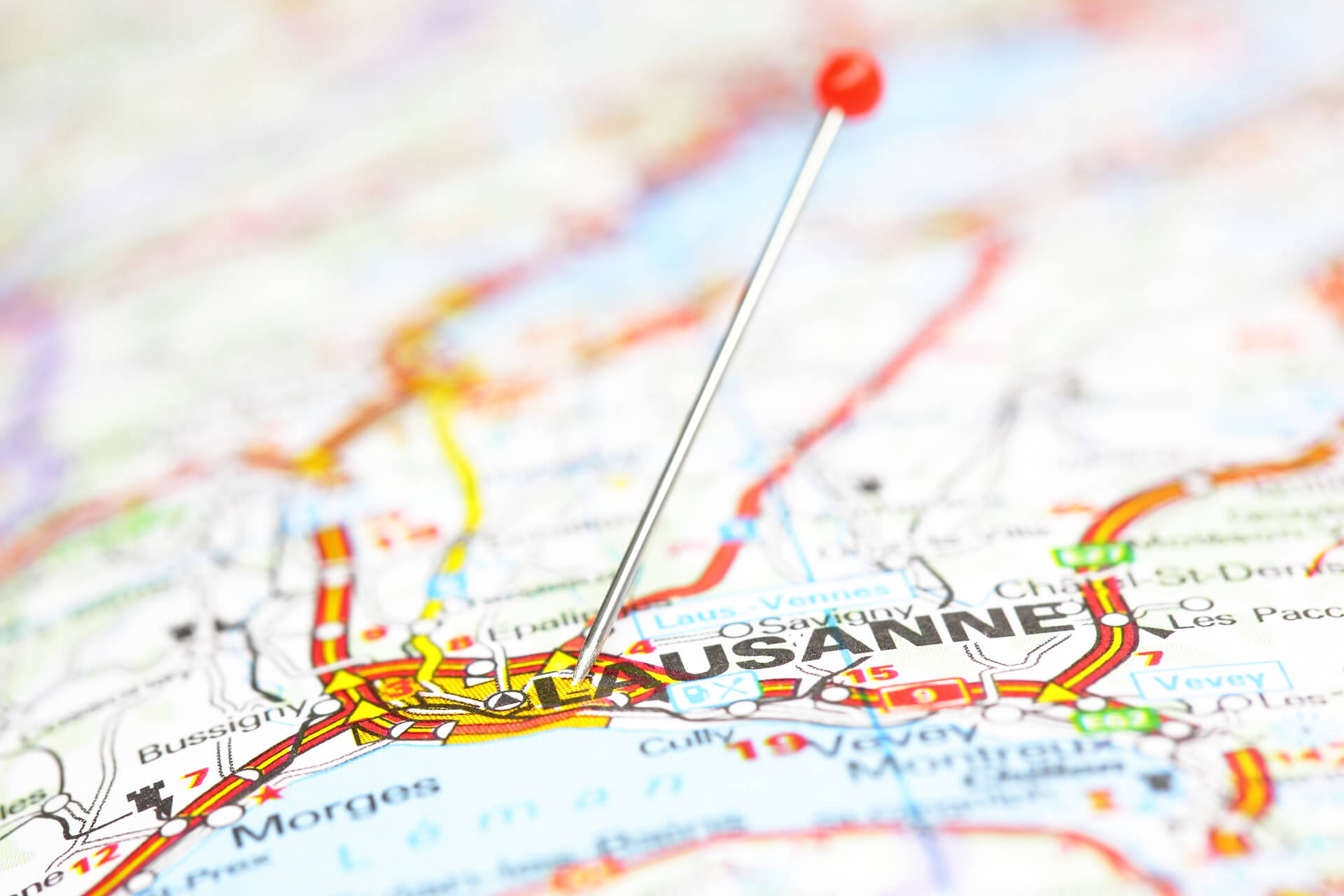 Detail route map Lausanne